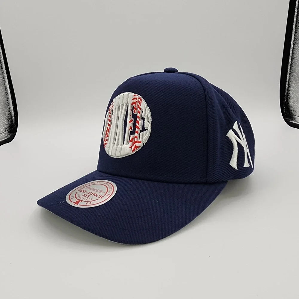 New York Yankees Mitchell & Ness Pro Pinch Fit Snapback Hat Embroidered‎ Cap NEW